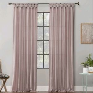 Twisted Tab Light Filtering Curtain One Panel